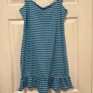BCBGENERATION blue & white striped knit mini dress, size medium